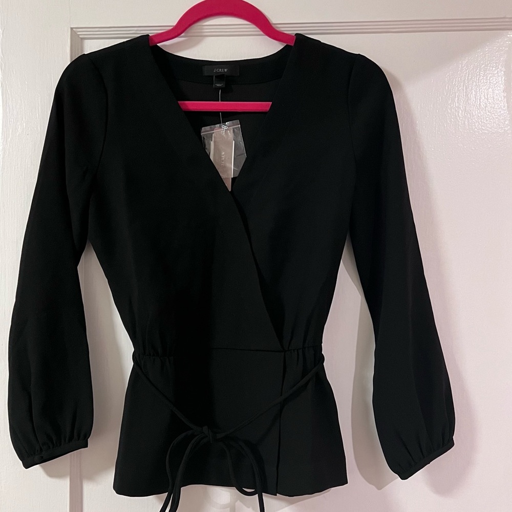 J. Crew Black Blouse
